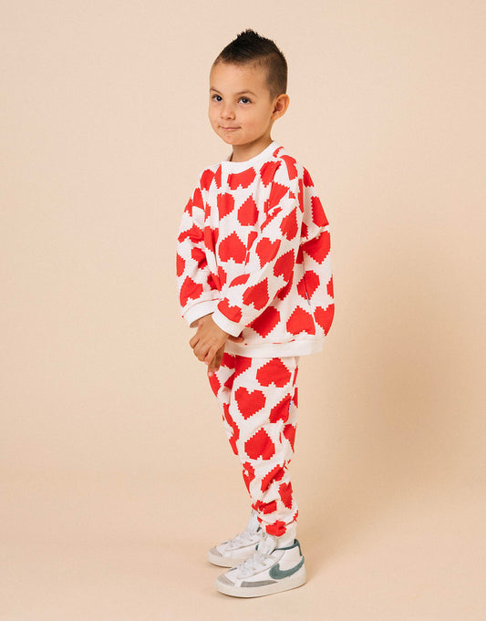 Conjunto unisex para niños 100% algodón peruano - Corazones