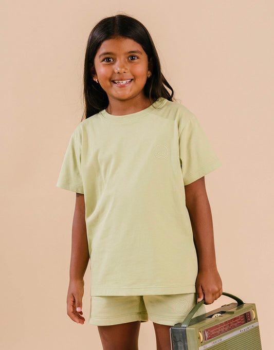 Conjunto camiseta y short en algodón peruano 100% - Verde