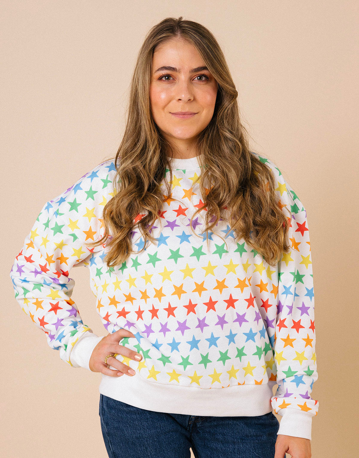 Buzo unisex estampado estrellas en algodón peruano - Mamá e hija