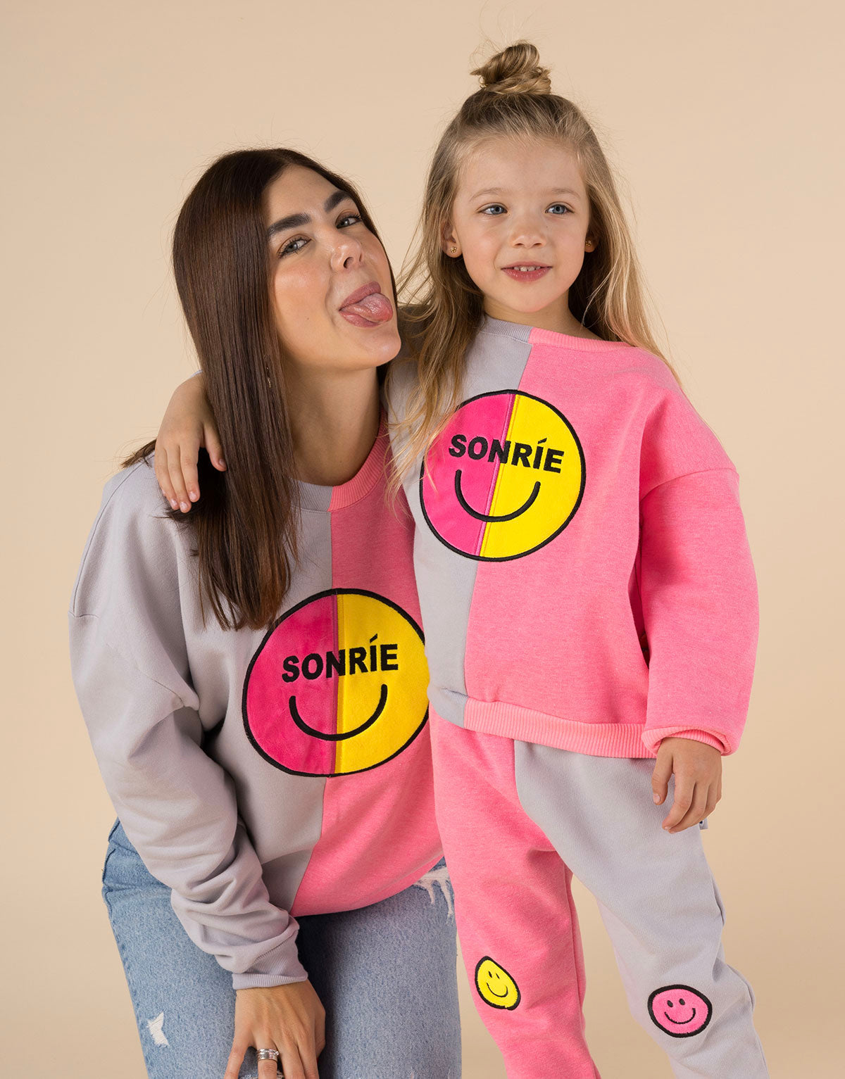 Buzo unisex oversized para adultos en algodón peruano - cara feliz