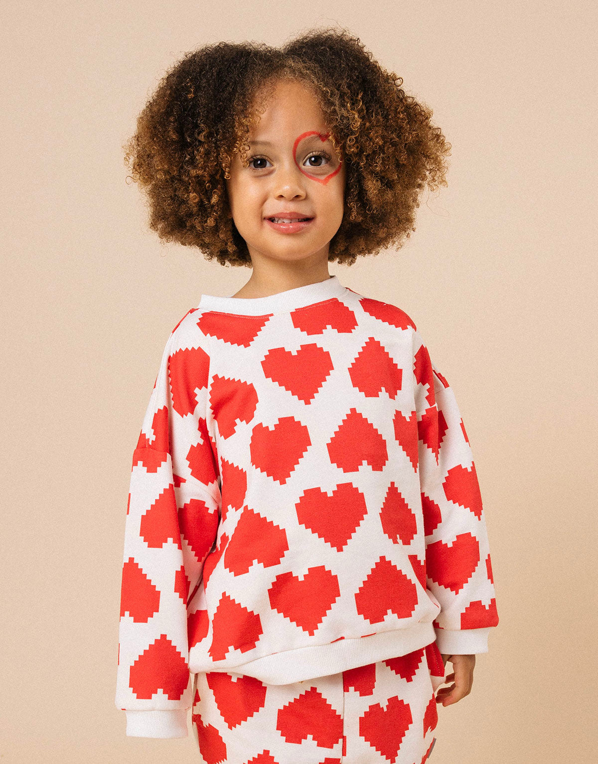 Buzo unisex en 100% algodón peruano - Estampado corazones