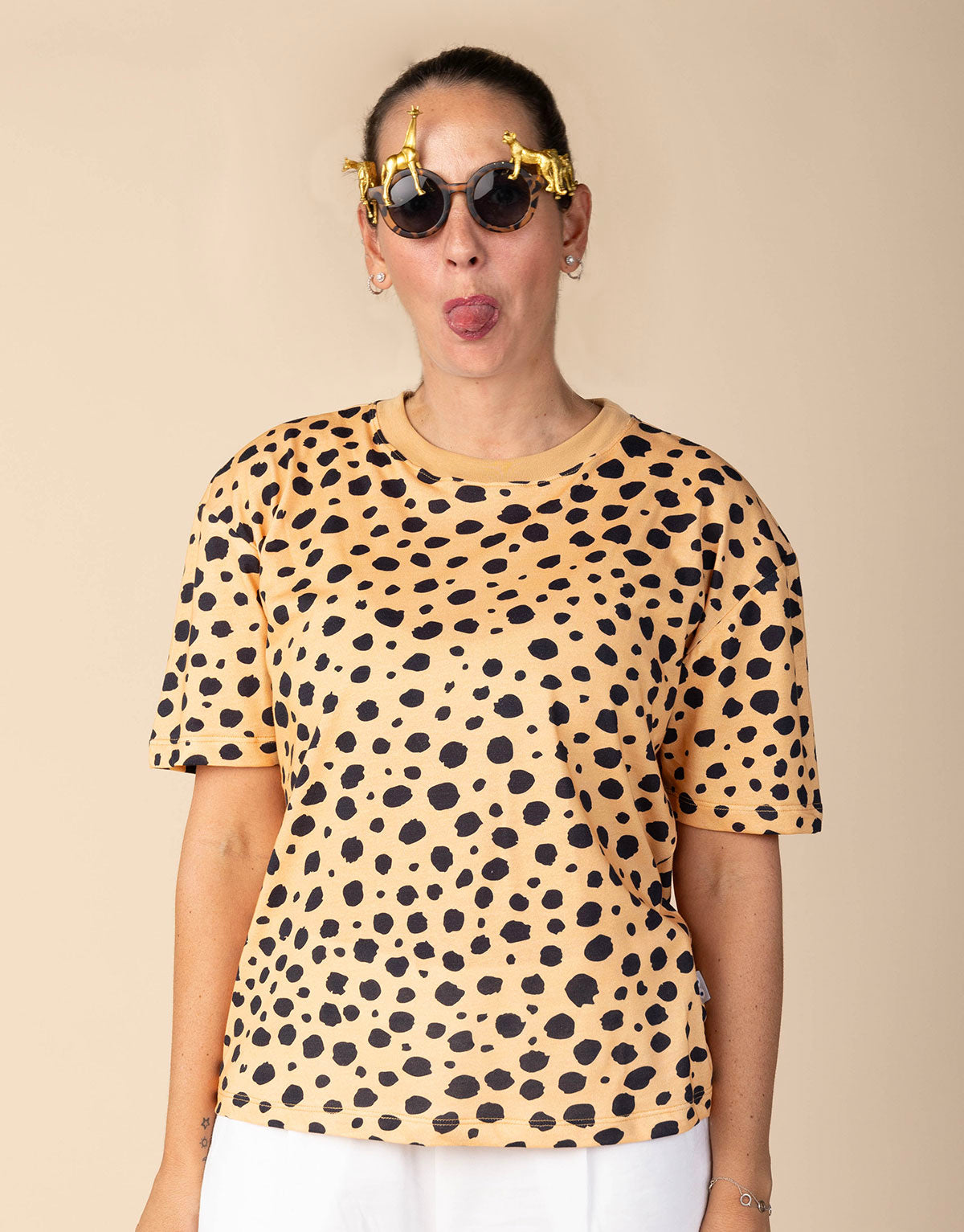 Camiseta animal print para mujeres y hombres en algodón peruano