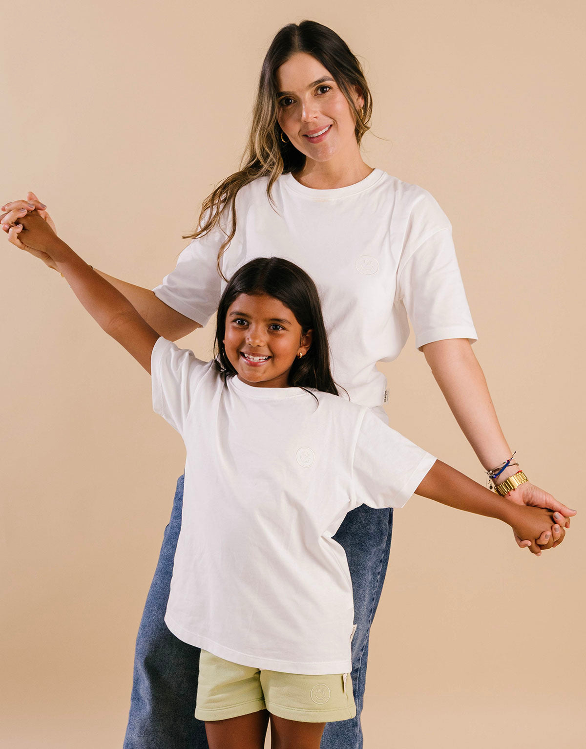 Camiseta adultos en 100% algodón peruano - Marfil