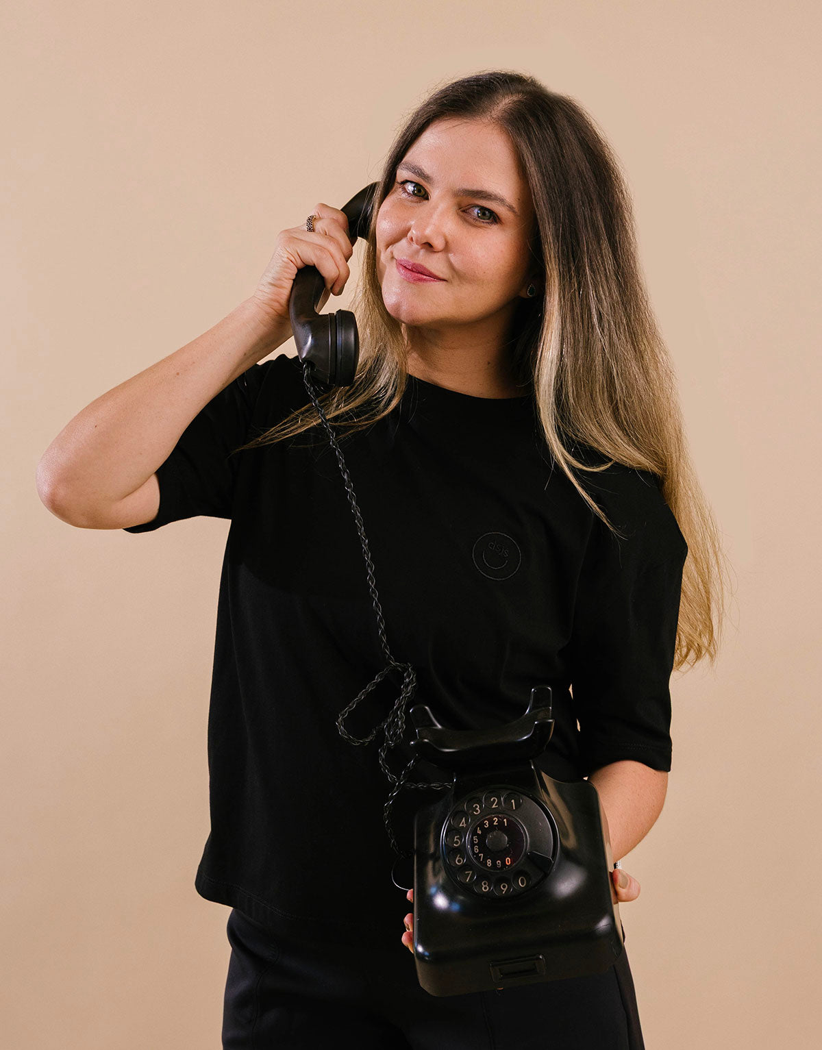 Camiseta adultos en 100% algodón peruano - Negra