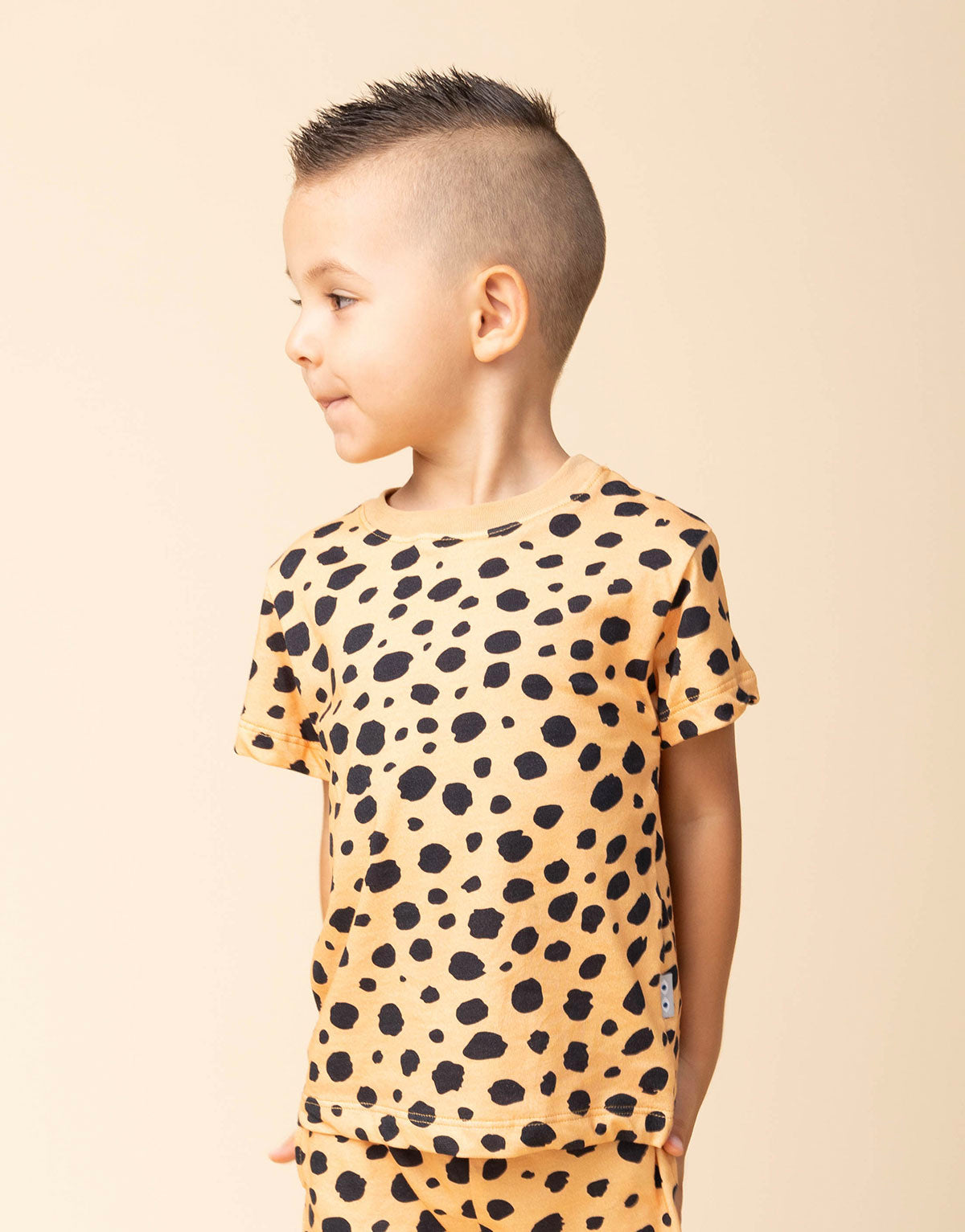 Camiseta animal print unisex para niños en algodón peruano