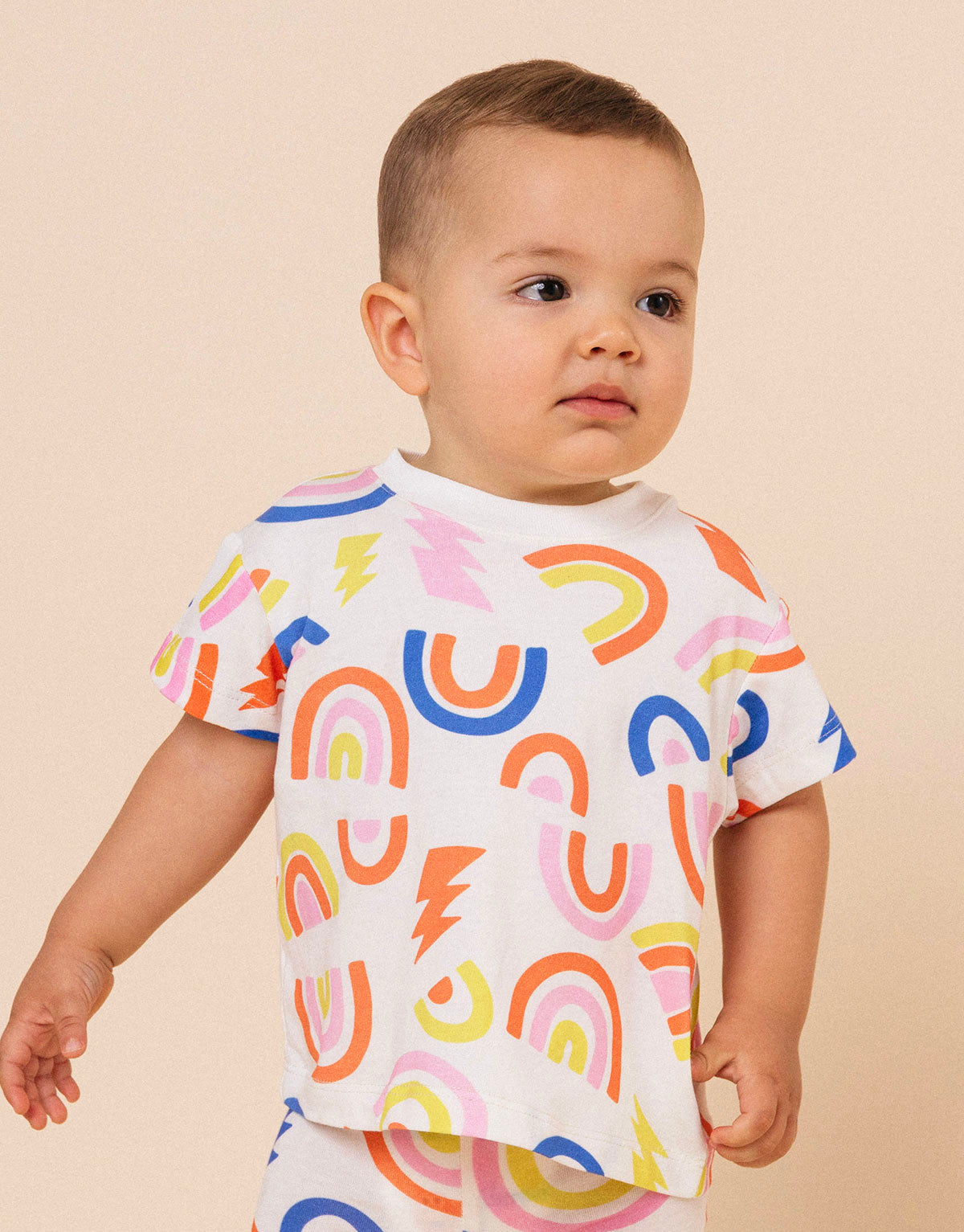 Camiseta unisex en algodón peruano liviano - Arcoíris