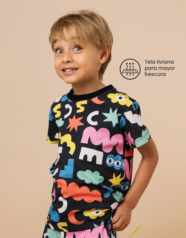 Camiseta para niñas y niños en 100% algodón peruano - Elementos