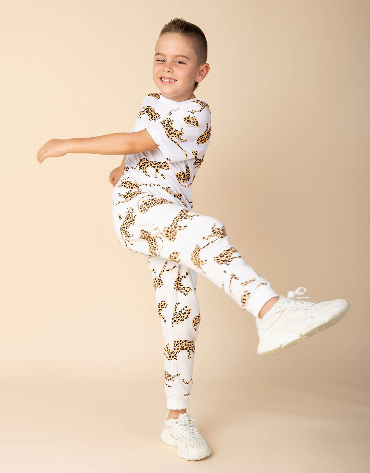 Jogger en 100% algodón peruano - Estampado leopardos