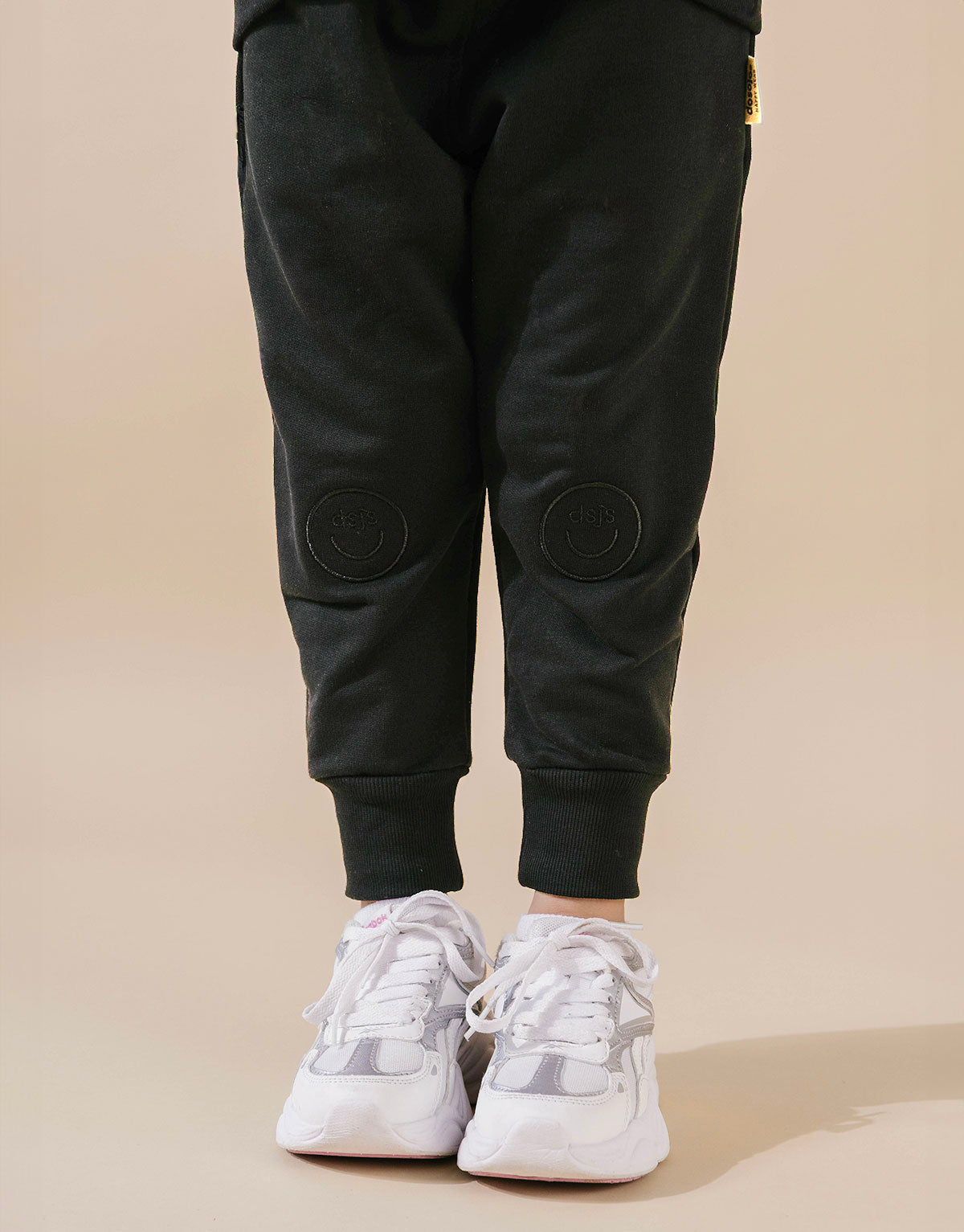 Jogger niñas y niños en 100% algodón peruano - Negro