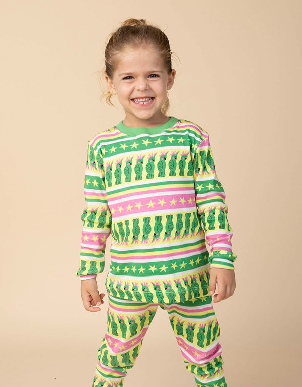 Pijama para niñas y niños en 100% algodón peruano - Cacatúas