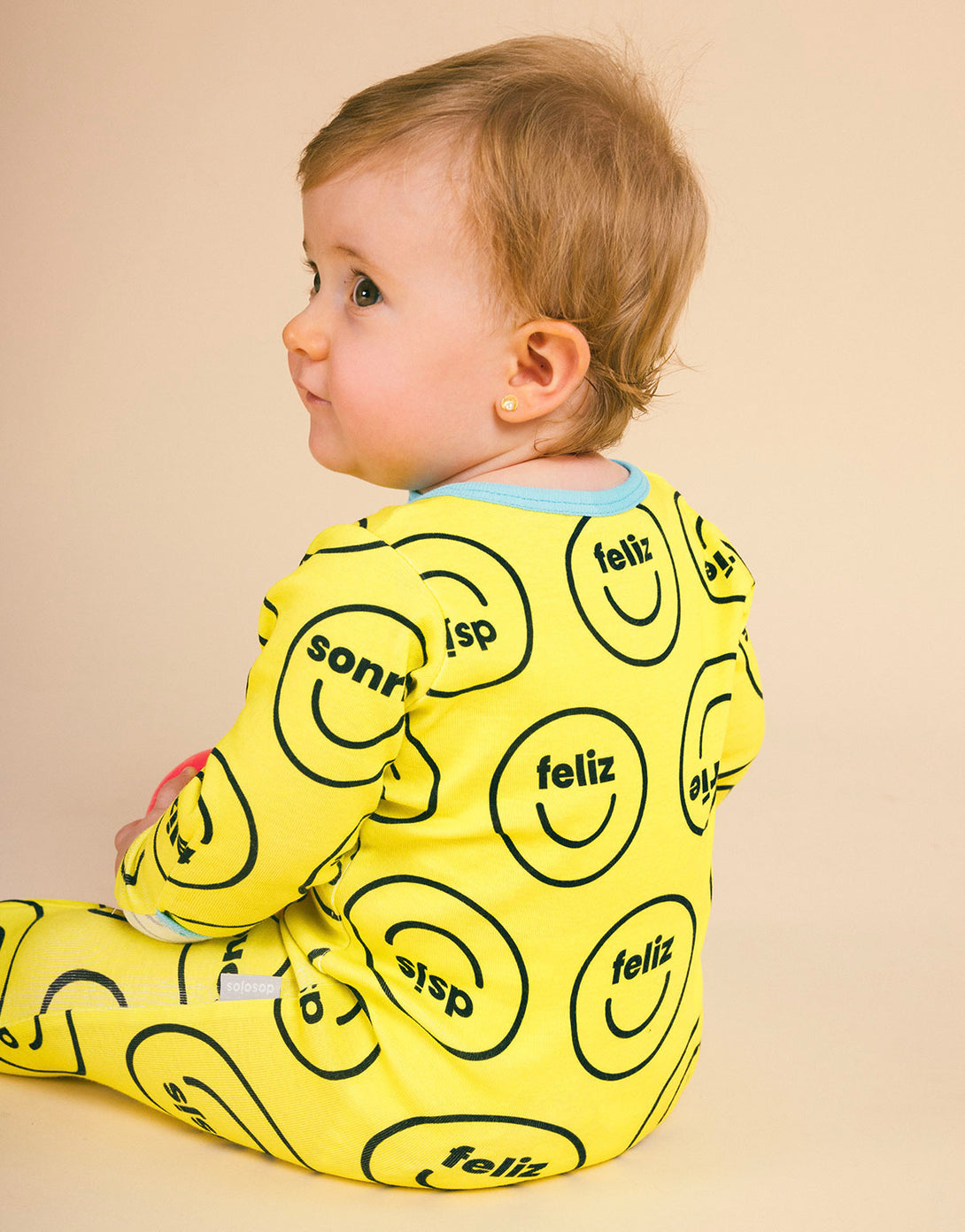 Pijama para bebés caras felices de algodón peruano
