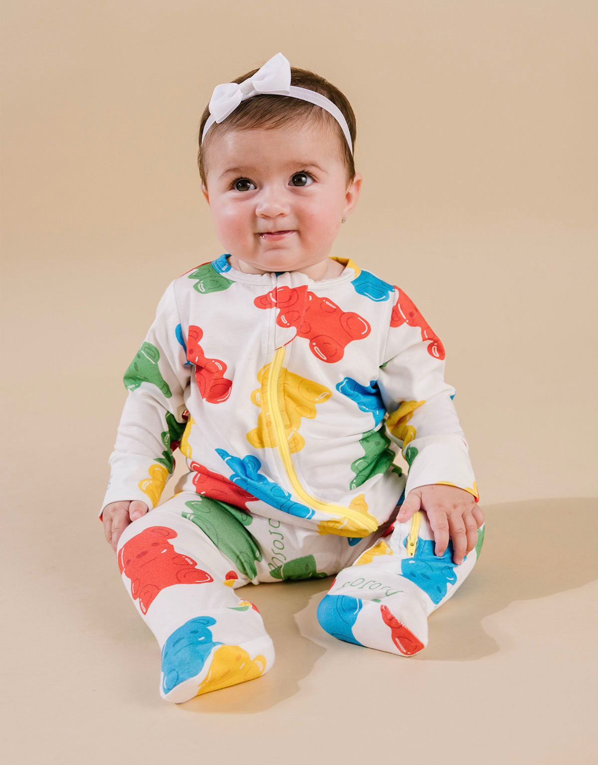 Pijama enteriza para bebés muy suave - Estampado ositos de gomita