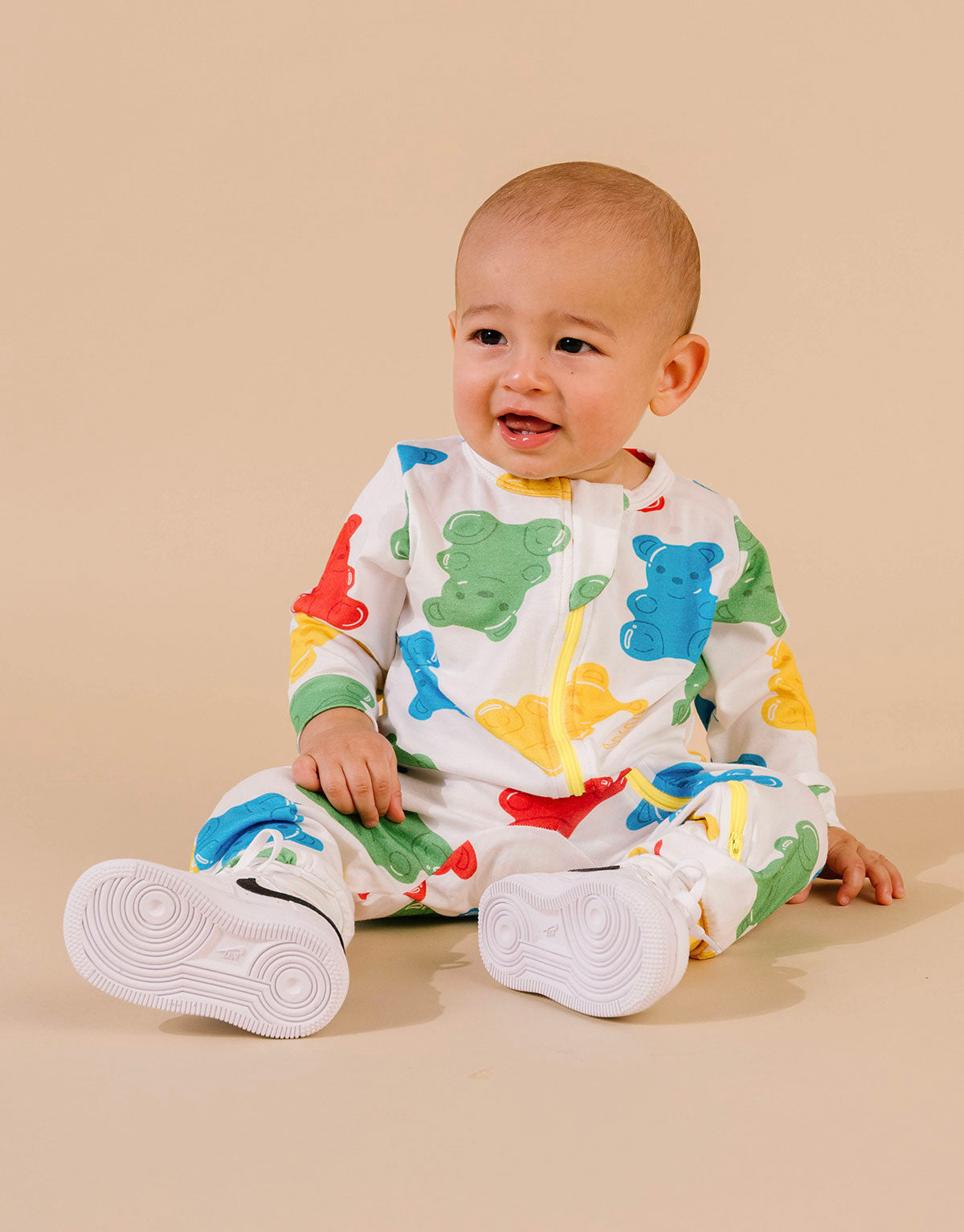 Pijama enteriza para bebés muy suave - Estampado ositos de gomita