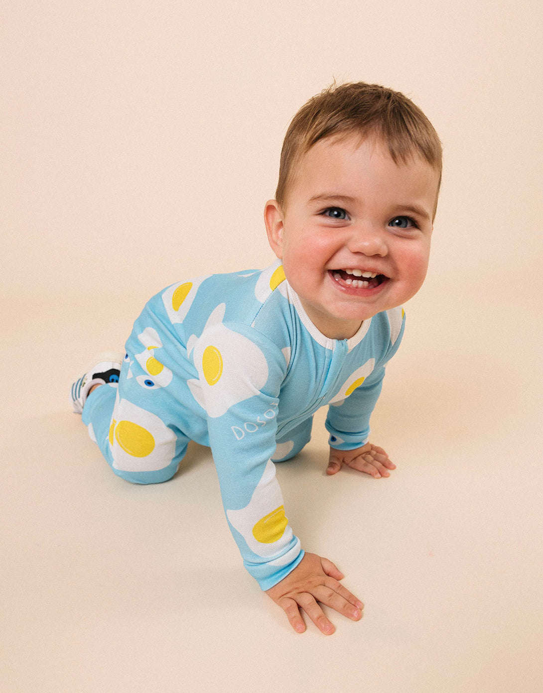 Pijama para bebés de algodón peruano - estampado huevos