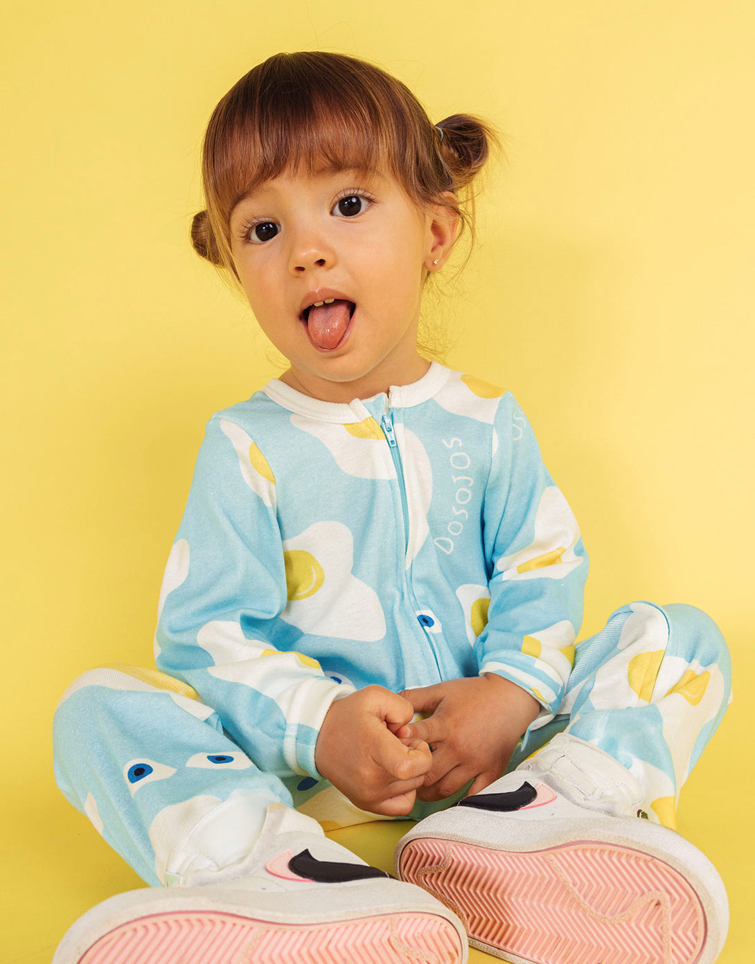 Pijama para bebés de algodón peruano - estampado huevos