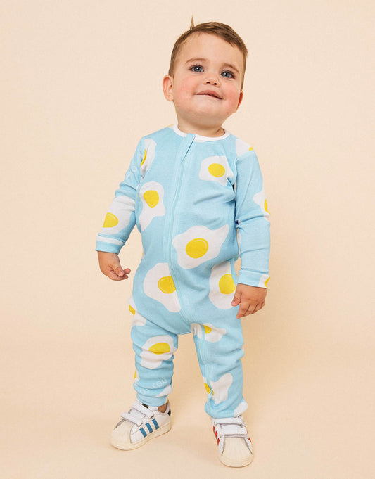 Pijama para bebés de algodón peruano - Estampado huevos