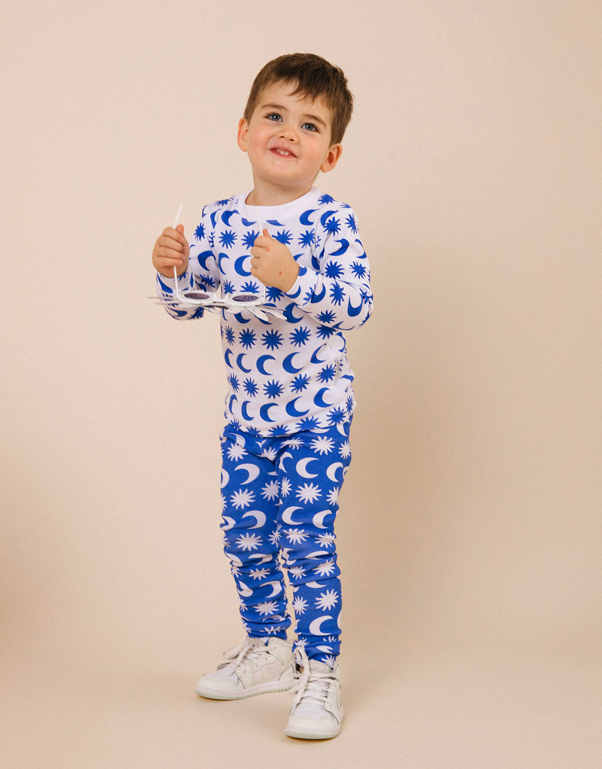 Pijama para niñas y niños en 100 algodón peruano estampado lunas