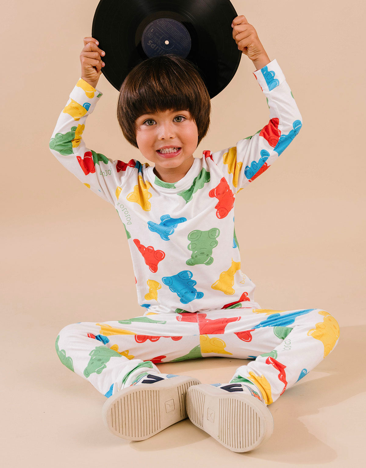 Pijama de dos piezas para niñas y niños – Estampado ositos de gomita